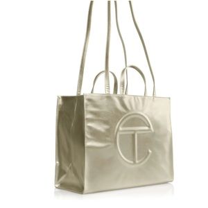 Telfar Large Gold Shopping Bag 🛍️, One Size